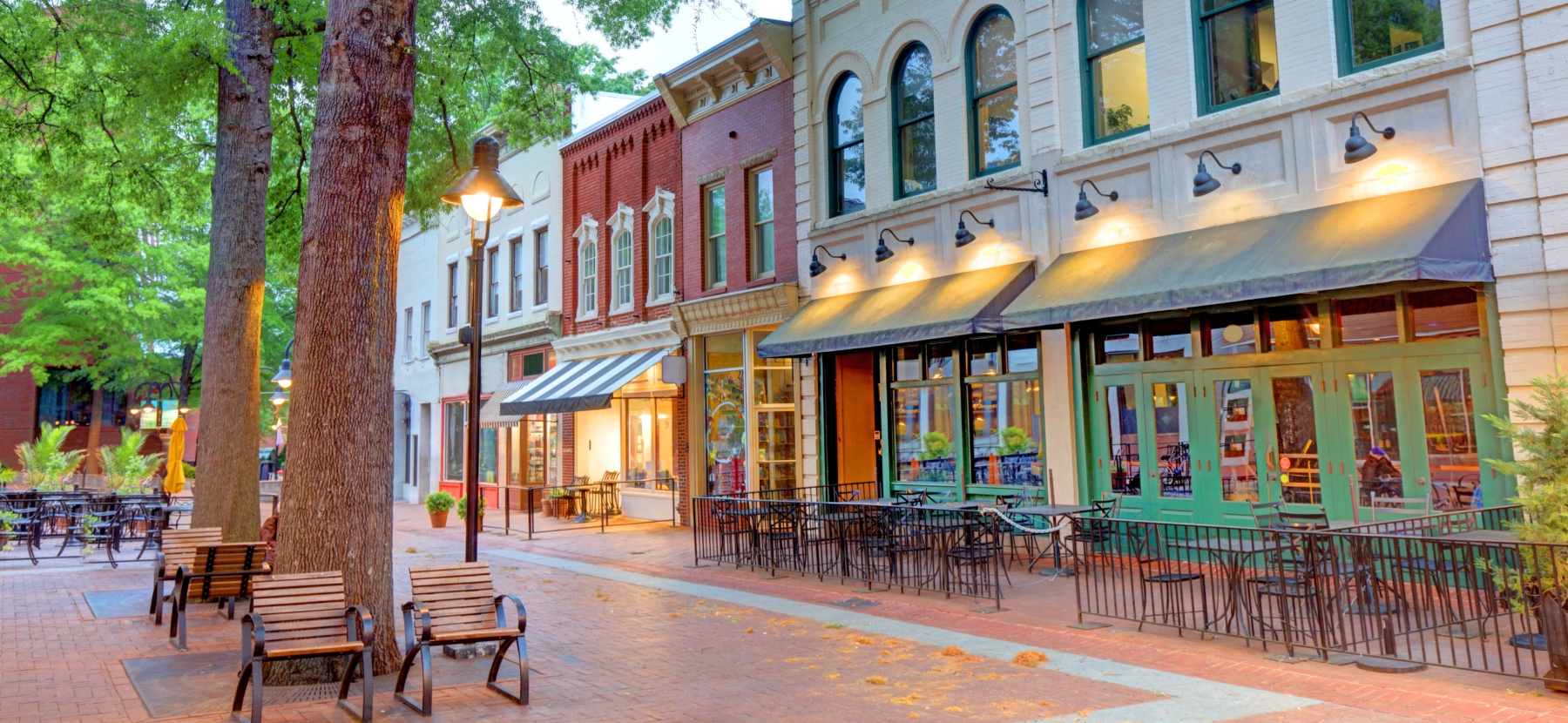The Downtown Mall in Charlottesville, Virginia